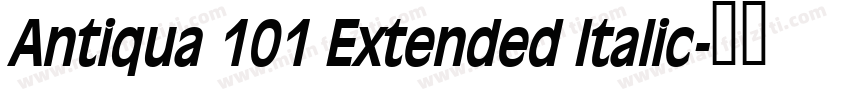 Antiqua 101 Extended Italic字体转换
